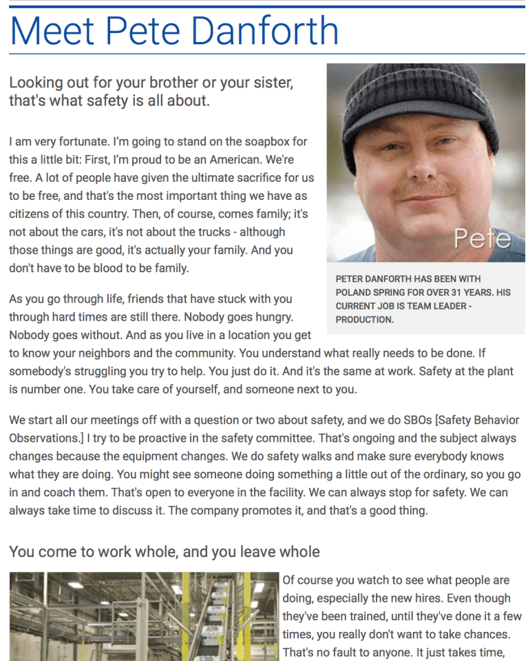 Pete Danforth Poland Spring Screenshot